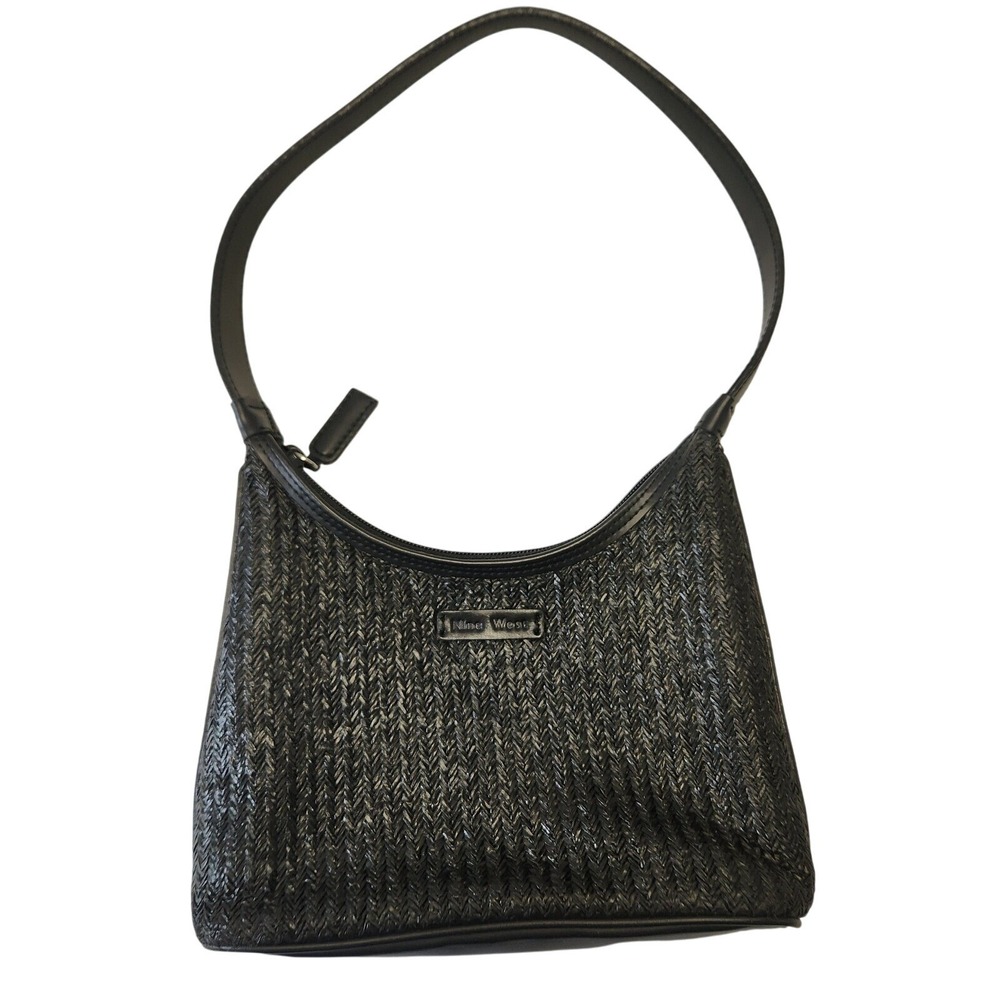 Vintage Y2K Nine West 9"‎ Woven Shoulder Bag Evening Purse Handbag
